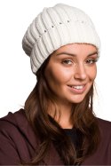 Czapka Damska Model BK058 Ecru - BE Knit BE Knit Czapka Damska Model BK058 Ecru - BE Knit BE Knit
