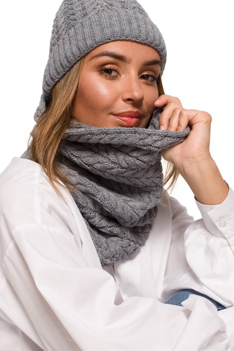 Komin Model BK082 Grey - BE Knit BE Knit Komin Model BK082 Grey - BE Knit BE Knit