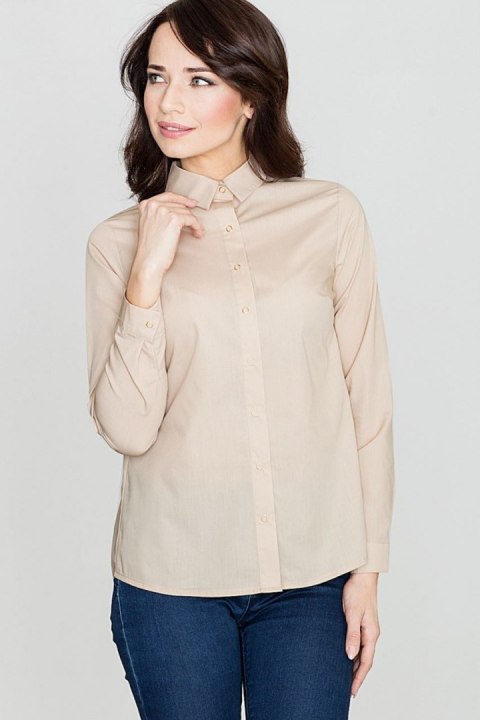 Koszula Damska Model K384 Beige - Lenitif Lenitif Koszula Damska Model K384 Beige - Lenitif Lenitif