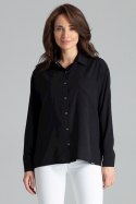 Koszula Damska Model L059 Black - Lenitif Lenitif Koszula Damska Model L059 Black - Lenitif Lenitif