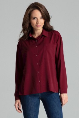 Koszula Damska Model L059 Bordo - Lenitif Lenitif