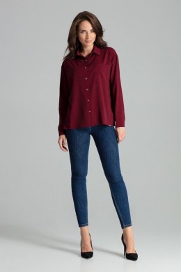 Koszula Damska Model L059 Bordo - Lenitif Lenitif