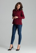 Koszula Damska Model L059 Bordo - Lenitif Lenitif Koszula Damska Model L059 Bordo - Lenitif Lenitif