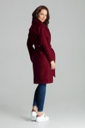 Płaszcz Damski Model L054 Bordo - Lenitif Lenitif Płaszcz Damski Model L054 Bordo - Lenitif Lenitif