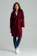 Płaszcz Damski Model L054 Bordo - Lenitif Lenitif Płaszcz Damski Model L054 Bordo - Lenitif Lenitif