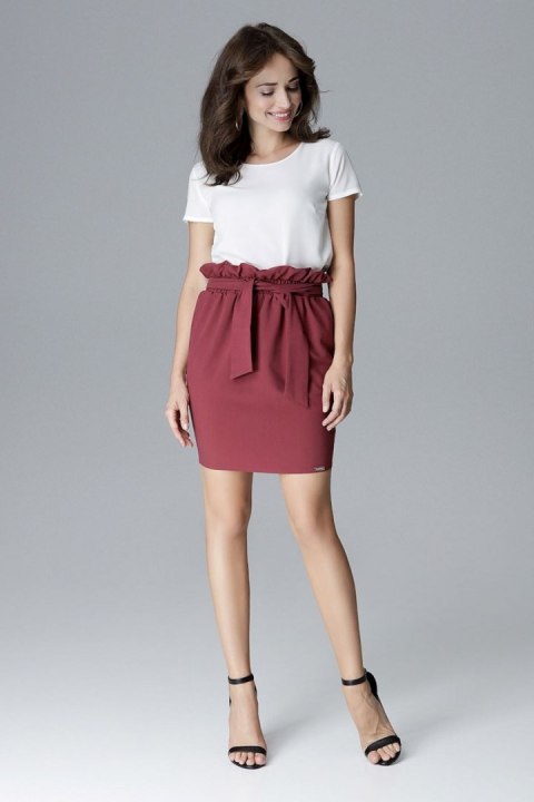 Spódnica Model L019 Bordo - Lenitif Lenitif Spódnica Model L019 Bordo - Lenitif Lenitif