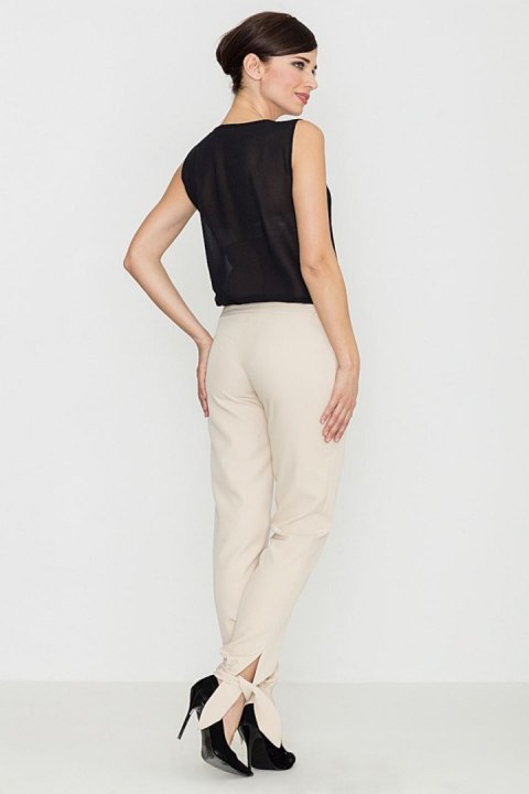 Spodnie Damskie Model K393 Beige - Lenitif Lenitif Spodnie Damskie Model K393 Beige - Lenitif Lenitif