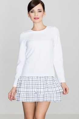 Sukienka Model K423 Wzór 47 White - Lenitif Lenitif