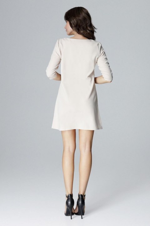 Sukienka Model L001 Beige - Lenitif Lenitif Sukienka Model L001 Beige - Lenitif Lenitif