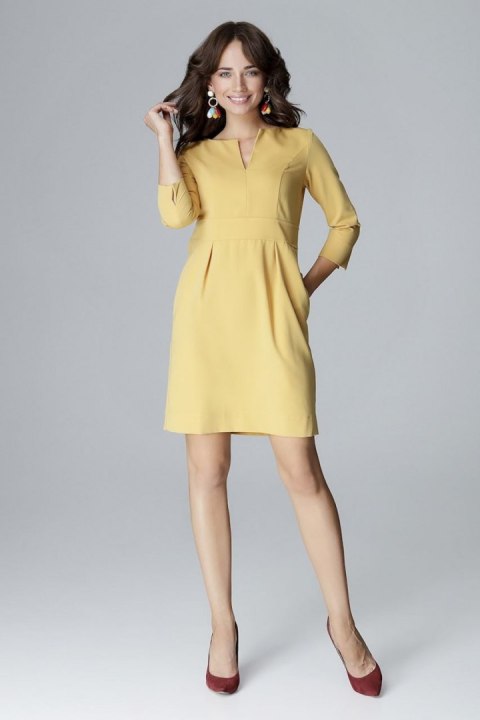 Sukienka Model L004 Yellow - Lenitif Lenitif Sukienka Model L004 Yellow - Lenitif Lenitif