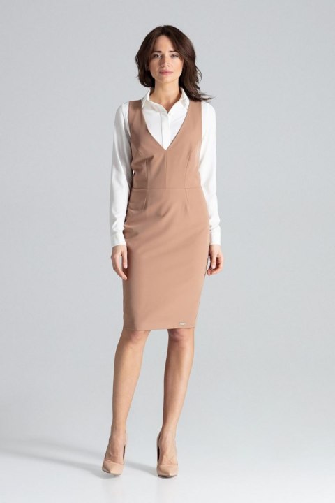 Sukienka Model L039 Brown - Lenitif Lenitif Sukienka Model L039 Brown - Lenitif Lenitif