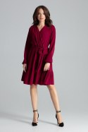 Sukienka Model L053 Bordo - Lenitif Lenitif Sukienka Model L053 Bordo - Lenitif Lenitif