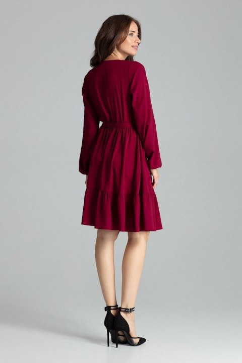 Sukienka Model L053 Bordo - Lenitif Lenitif Sukienka Model L053 Bordo - Lenitif Lenitif