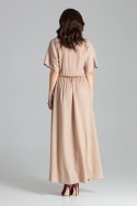 Sukienka Model L055 Beige - Lenitif Lenitif Sukienka Model L055 Beige - Lenitif Lenitif