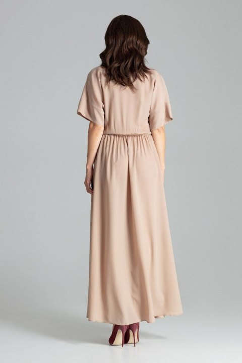 Sukienka Model L055 Beige - Lenitif Lenitif Sukienka Model L055 Beige - Lenitif Lenitif