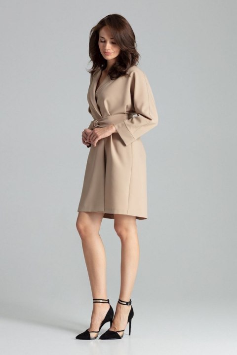 Sukienka Model L058 Beige - Lenitif Lenitif Sukienka Model L058 Beige - Lenitif Lenitif