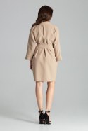 Sukienka Model L058 Beige - Lenitif Lenitif Sukienka Model L058 Beige - Lenitif Lenitif