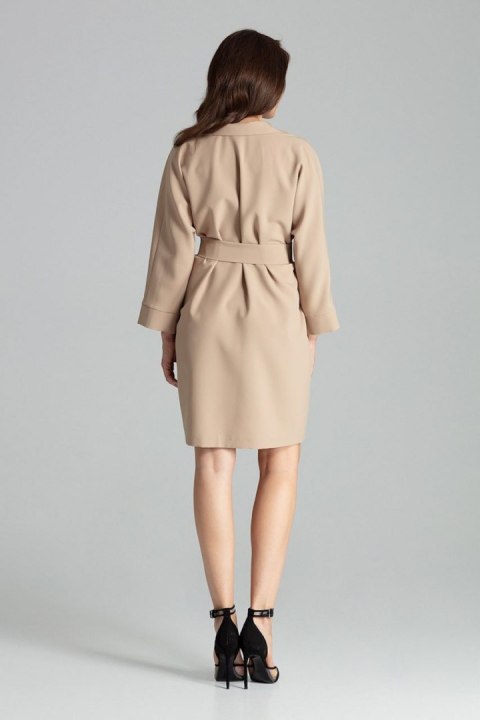 Sukienka Model L058 Beige - Lenitif Lenitif Sukienka Model L058 Beige - Lenitif Lenitif