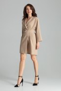 Sukienka Model L058 Beige - Lenitif Lenitif Sukienka Model L058 Beige - Lenitif Lenitif