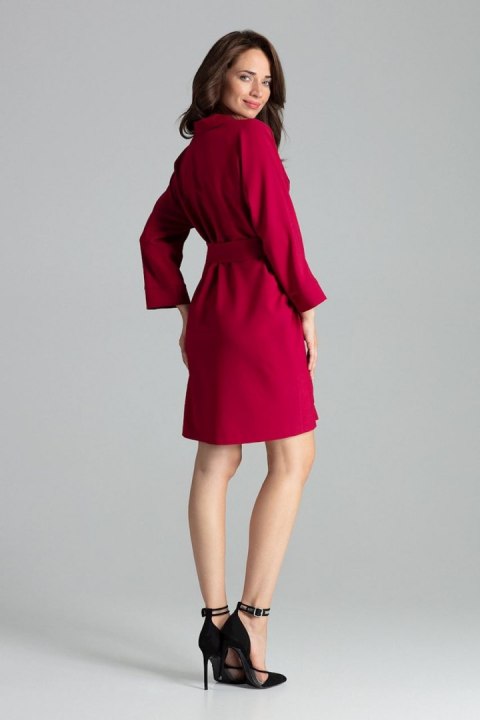 Sukienka Model L058 Bordo - Lenitif Lenitif Sukienka Model L058 Bordo - Lenitif Lenitif