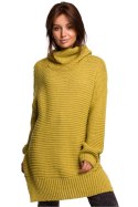 Sweter Damski Model BK047 Limonka - BE Knit BE Knit Sweter Damski Model BK047 Limonka - BE Knit BE Knit