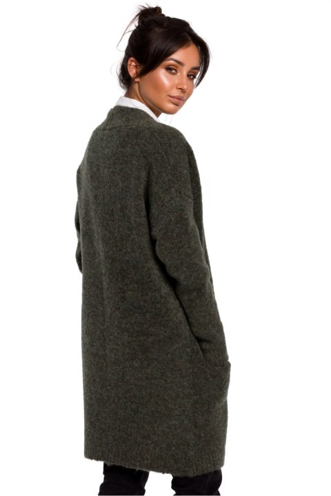 Sweter Kardigan Model BK034 Green - BE Knit BE Knit Sweter Kardigan Model BK034 Green - BE Knit BE Knit