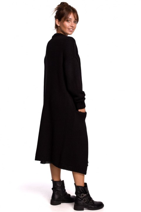 Sweter Kardigan Model BK053 Black - BE Knit BE Knit Sweter Kardigan Model BK053 Black - BE Knit BE Knit