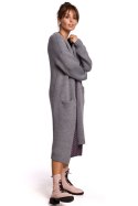 Sweter Kardigan Model BK053 Grey - BE Knit BE Knit Sweter Kardigan Model BK053 Grey - BE Knit BE Knit