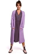 Sweter Kardigan Model BK053 Lawenda - BE Knit BE Knit Sweter Kardigan Model BK053 Lawenda - BE Knit BE Knit