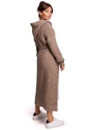 Sweter Kardigan Model BK054 Cappuccino - BE Knit BE Knit Sweter Kardigan Model BK054 Cappuccino - BE Knit BE Knit