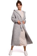 Sweter Kardigan Model BK054 Grey - BE Knit BE Knit Sweter Kardigan Model BK054 Grey - BE Knit BE Knit
