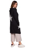 Sweter Kardigan Model BK063 Grafit - BE Knit BE Knit Sweter Kardigan Model BK063 Grafit - BE Knit BE Knit