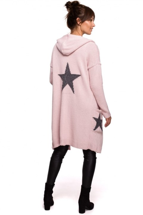 Sweter Kardigan Model BK063 Powder Pink - BE Knit BE Knit Sweter Kardigan Model BK063 Powder Pink - BE Knit BE Knit