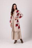 Sweter Kardigan Model BK102 Beige - BE Knit BE Knit Sweter Kardigan Model BK102 Beige - BE Knit BE Knit
