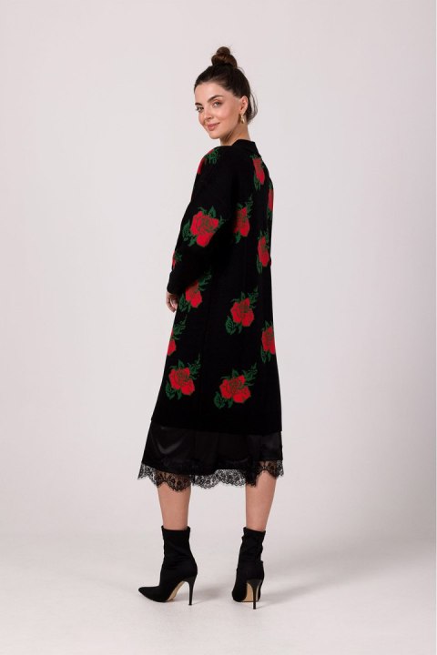 Sweter Kardigan Model BK102 Black - BE Knit BE Knit Sweter Kardigan Model BK102 Black - BE Knit BE Knit