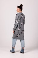 Sweter Kardigan Model BK102 Popiel - BE Knit BE Knit Sweter Kardigan Model BK102 Popiel - BE Knit BE Knit