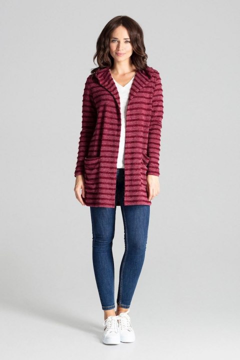 Sweter Kardigan Model L070 Bordo - Lenitif Lenitif Sweter Kardigan Model L070 Bordo - Lenitif Lenitif
