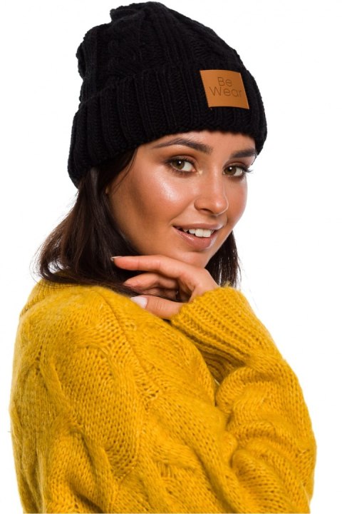 Czapka Damska Model BK043 Black - BE Knit BE Knit Czapka Damska Model BK043 Black - BE Knit BE Knit