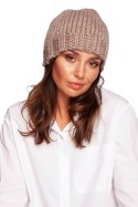 Czapka Model BK100 Beige - BE Knit BE Knit Czapka Model BK100 Beige - BE Knit BE Knit