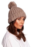 Czapka Model BK101 Beige - BE Knit BE Knit Czapka Model BK101 Beige - BE Knit BE Knit