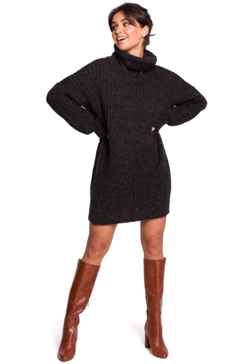 Golf Damski Model BK030 Antracyt - BE Knit BE Knit Golf Damski Model BK030 Antracyt - BE Knit BE Knit