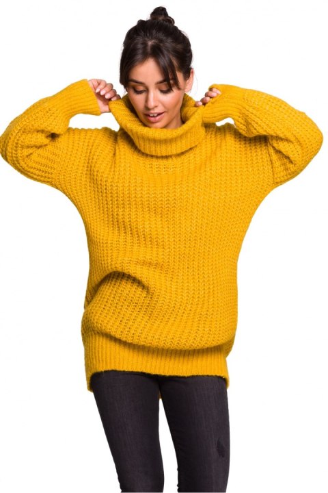 Golf Damski Model BK030 Honey - BE Knit BE Knit Golf Damski Model BK030 Honey - BE Knit BE Knit
