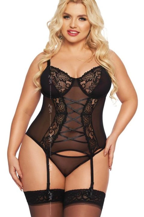Komplet Gorset Model Brenda Black - SoftLine Collection SoftLine Collection