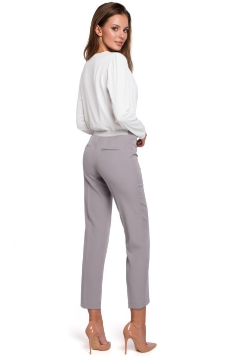Spodnie Damskie Model K035 Grey - Makover Makover Spodnie Damskie Model K035 Grey - Makover Makover