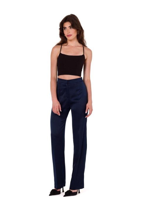 Spodnie Damskie Model K174 Navy - Makover Makover Spodnie Damskie Model K174 Navy - Makover Makover