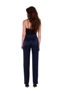 Spodnie Damskie Model K174 Navy - Makover Makover Spodnie Damskie Model K174 Navy - Makover Makover