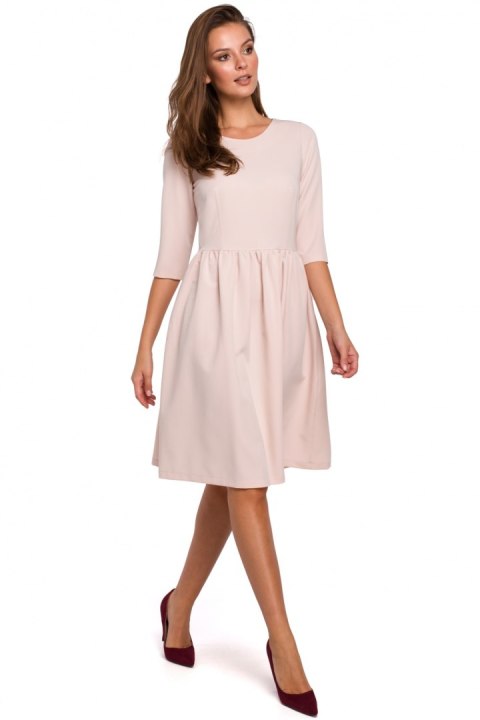 Sukienka Model K010 Beige - Makover Makover Sukienka Model K010 Beige - Makover Makover