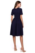 Sukienka Model K028 Atrament - Makover Makover Sukienka Model K028 Atrament - Makover Makover