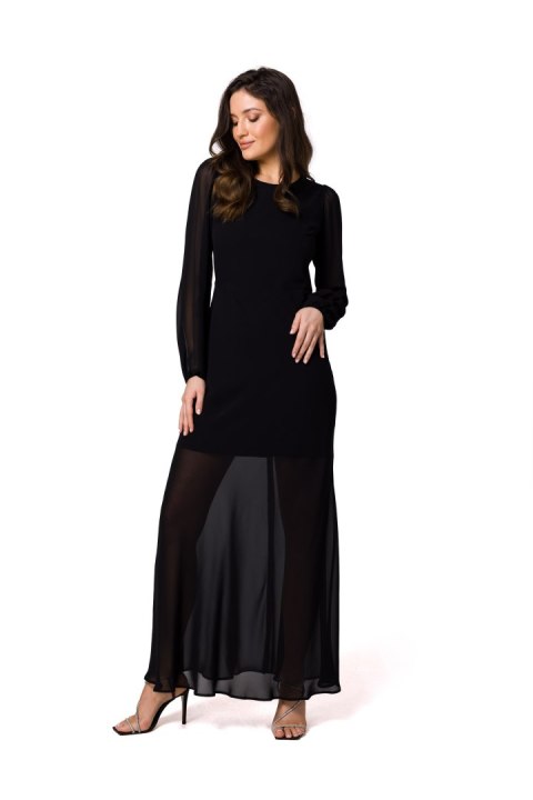 Sukienka Model K166 Black - Makover Makover Sukienka Model K166 Black - Makover Makover