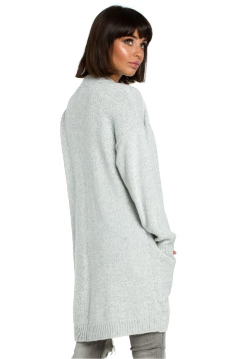 Sweter Damski Model BK001 Grey Melange - BE Knit BE Knit Sweter Damski Model BK001 Grey Melange - BE Knit BE Knit